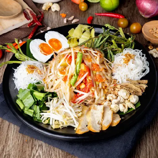 ส้มตำไทยถาด